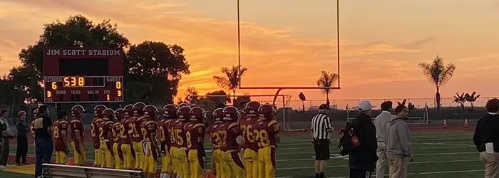 Estancia Eagles Football at Sunset