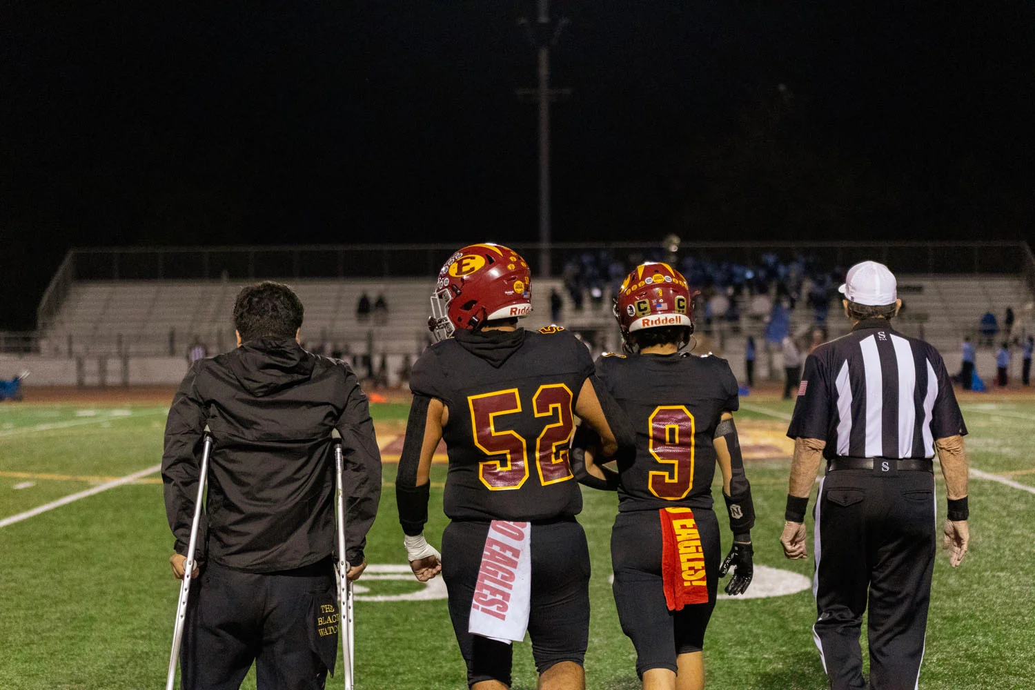 Captains headed to the coin toss